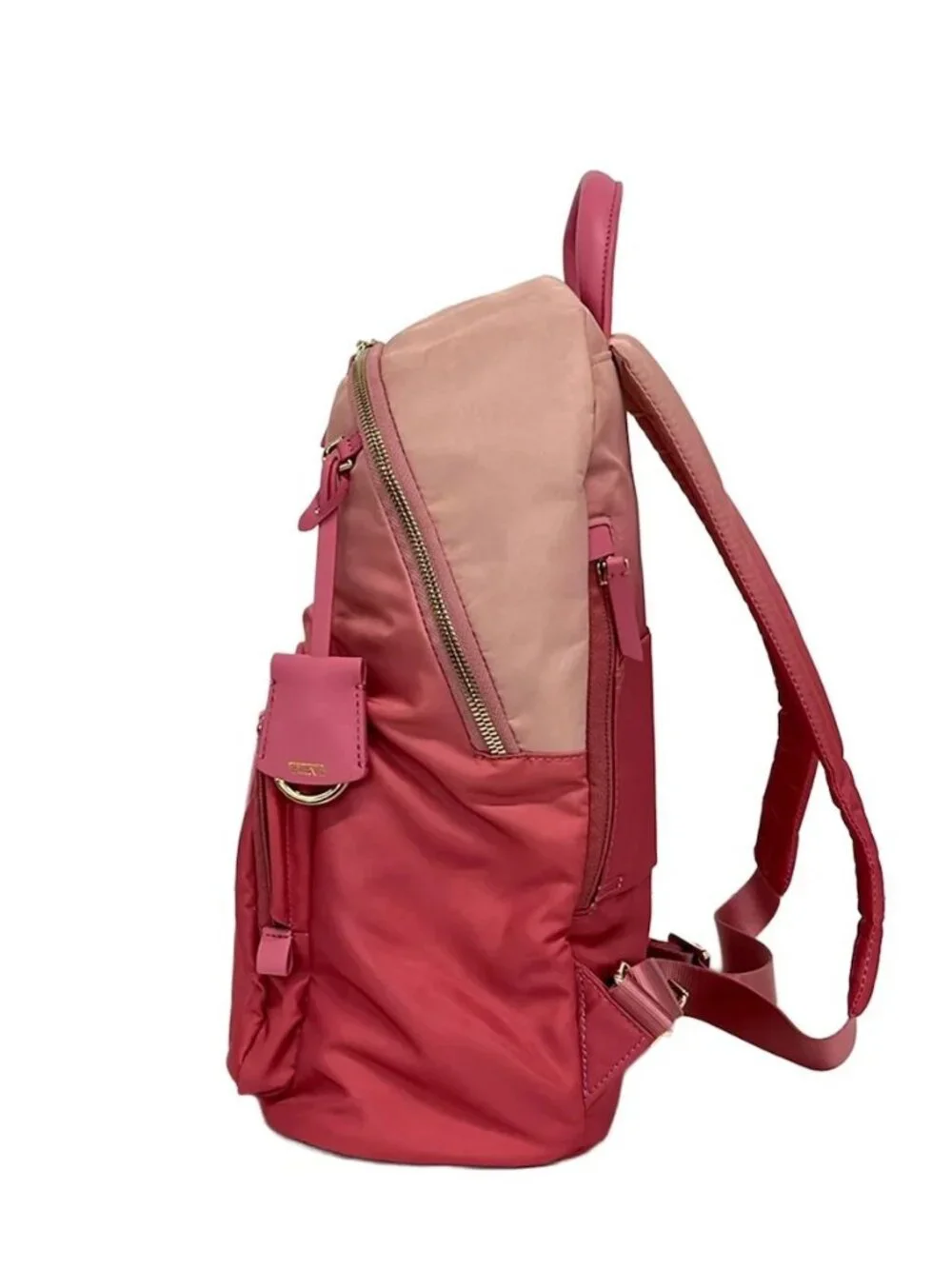TUMI 196302POM Light Pink Pink Nylon Leather Backpack